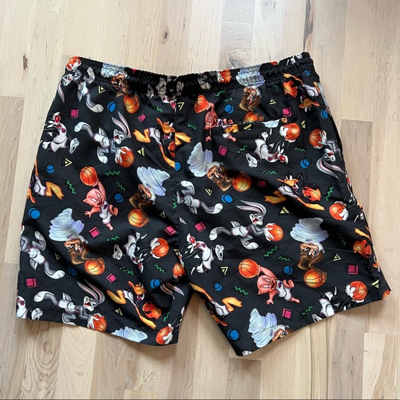 SPACE JAM Swim Trunks All Over Pattern - Picture 2 of 5